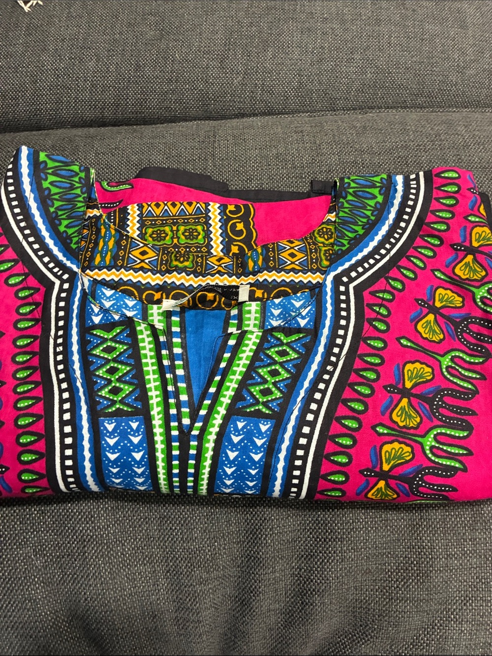 🔥Colorful Pink & Blue Dashiki-Style Women's Bag 1x